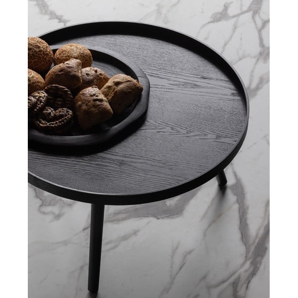 Черна масичка за кафе, Ø 60 cm WOOOD Mesa-image-1