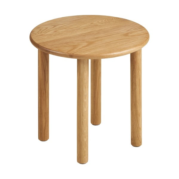 Кръгла странична масичка от масивен дъб ø 40 cm Jena – House Nordic