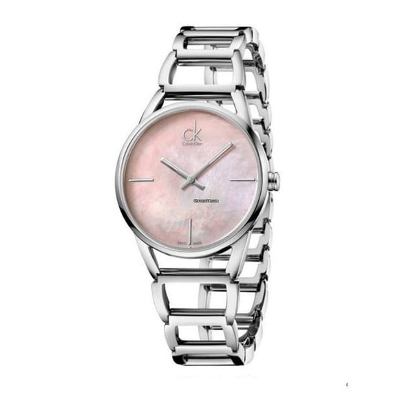 Moderní dámské stříbrné hodinky Calvin Klein Silver Pink