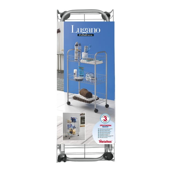 Мобилна стойка с 3 рафта Lugano - Metaltex-image-4