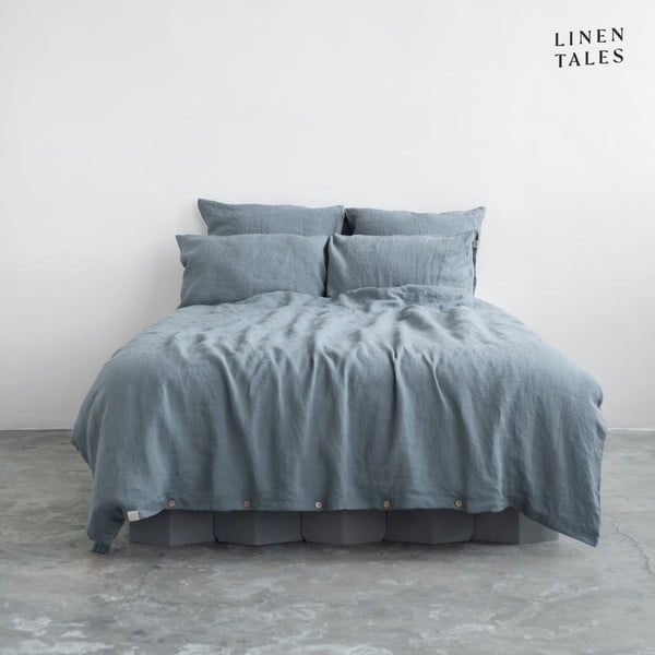 Светлосин ленен чаршаф за единично легло 165x220 cm - Linen Tales