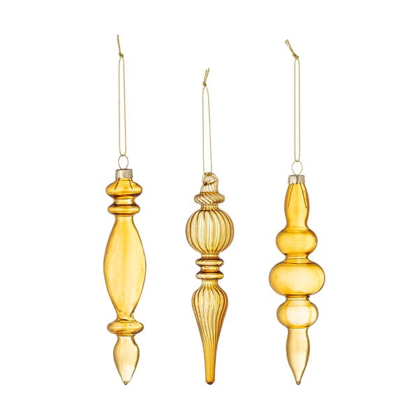 Стъклени коледни украси в комплект от 3 бр. ø 4 cm Auralia – Bloomingville