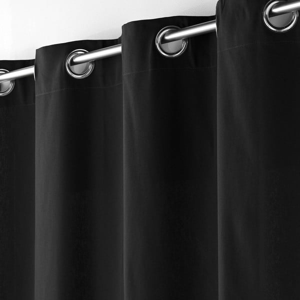 Черно перде от микросатен 140x240 cm Shana – douceur d'intérieur-image-2