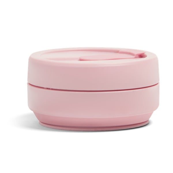 Розова сгъваема чаша за пътуване Carnation, 355 ml Pocket Cup - Stojo-image-1