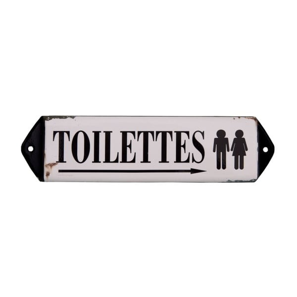 Метална табела 30,5x7 cm Toilettes – Antic Line