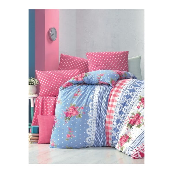 Спално бельо за двойно легло с чаршаф и 2 калъфки за възглавници Градина, 200 x 220 cm - Mijolnir
