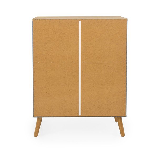 Сив скрин с дъбови крака , ширина 79 см Dot - Tenzo-image-4