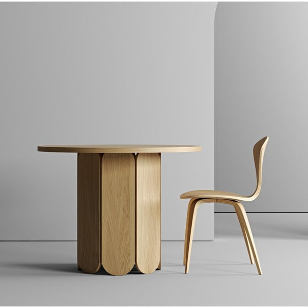 Трапезна маса от мек дъб, ø 98 cm - Woodman-image-1