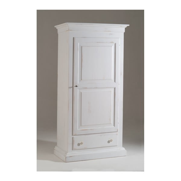 Bílá dřevěná šatní skříň Castagnetti Ether