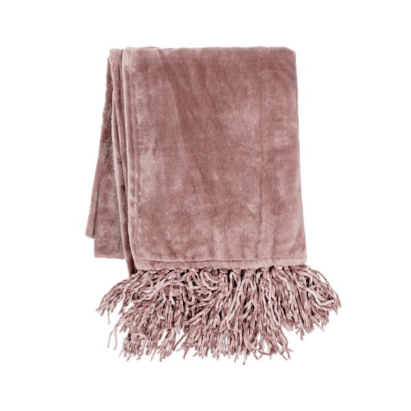 Розово микро плюшено одеяло с пискюли, 220 x 240 cm - Tiseco Home Studio