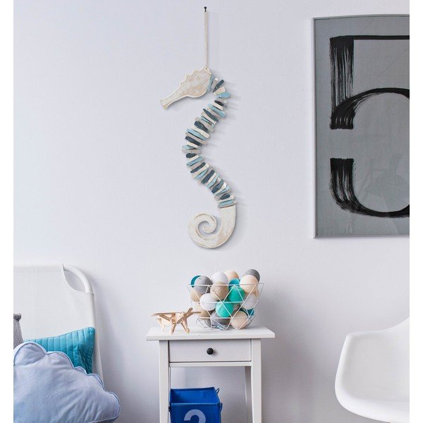 Дървена декорация за стена 22x55 cm Sea Horse – Mauro Ferretti-image-1