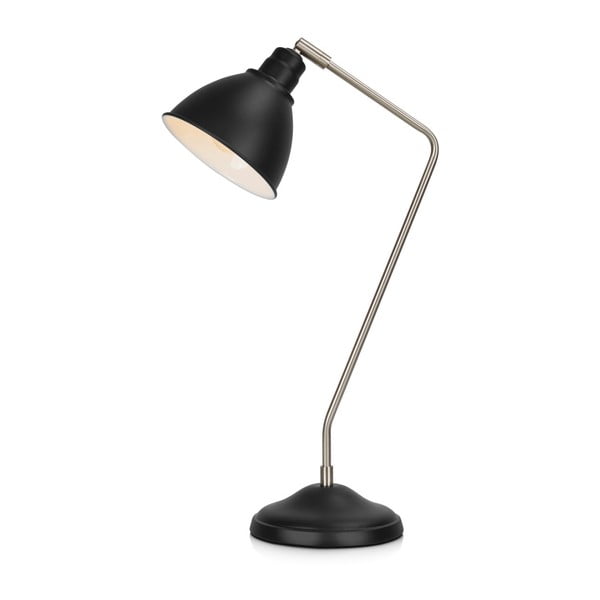 Черна настолна лампа със сребърни детайли Coast - Markslöjd