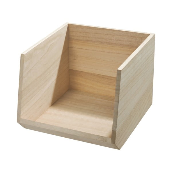Кутия за съхранение, изработена от дърво от пауловния Отворена, 25,4 x 29 cm Eco - iDesign