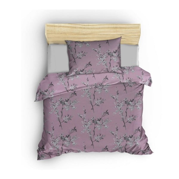 Розово памучно спално бельо за единично легло 140x200 cm Chicory - Mijolnir