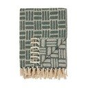 Зелено одеяло от рециклиран памук 130x180 cm Adana – House Nordic