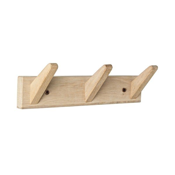 Стенна закачалка от масивен дъб в светло естествен цвят 31 cm Daiki – Yes Everyday