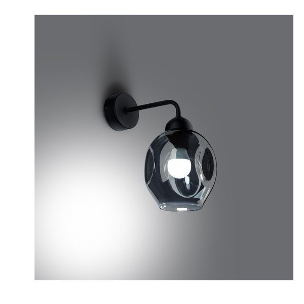 Черна стенна лампа ø 25 cm Garten – Sollux-image-2