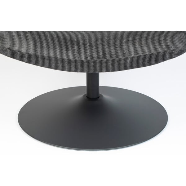 Тъмносиво кадифено кресло Bubba - Zuiver-image-1