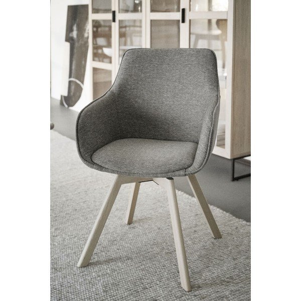 Бежови тапицирани трапезни столове в комплект 2 бр. Alison – Rowico-image-1