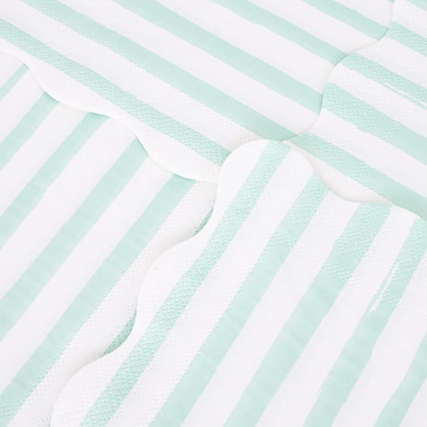 Хартиени салфетки в комплект 16 бр. Mint Stripe – Meri Meri-image-2