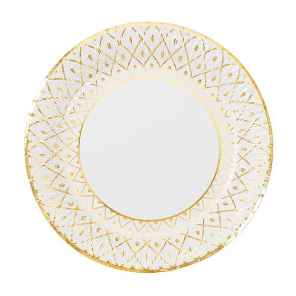 Sada 8 pevných papírových talířů s dekorativním motivem Talking Tables, střední velikost