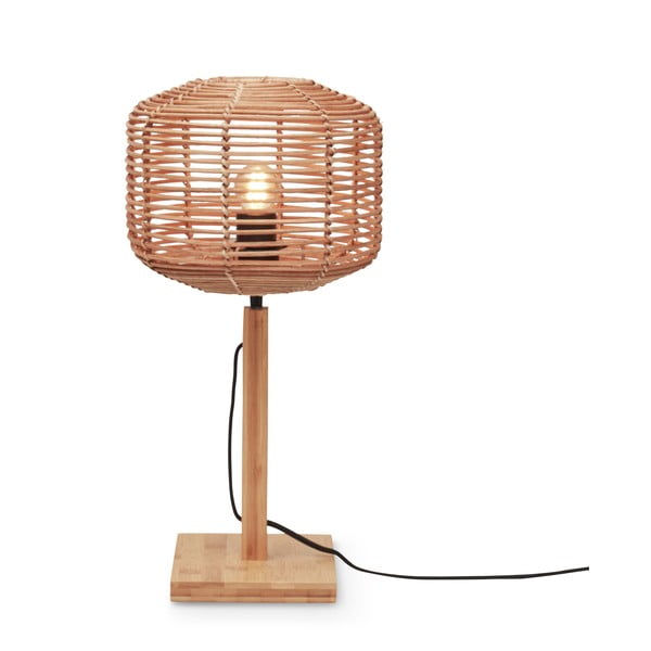 Настолна лампа с абажур от ратан в естествен цвят (височина 40 cm) Tanami - Good&Mojo