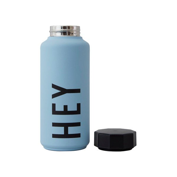 Светлосиня термобутилка , 500 ml Hey - Design Letters-image-1