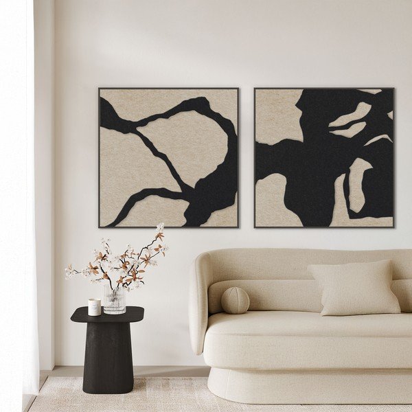 3D картина с включена рамка/акустична 102x102 cm Silent Shadow 1 – Malerifabrikken-image-2