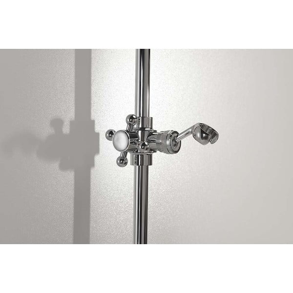 Стенна месингова душ релса  в лъскаво сребристо с подвижен държач 67 cm Antea – Sapho-image-2