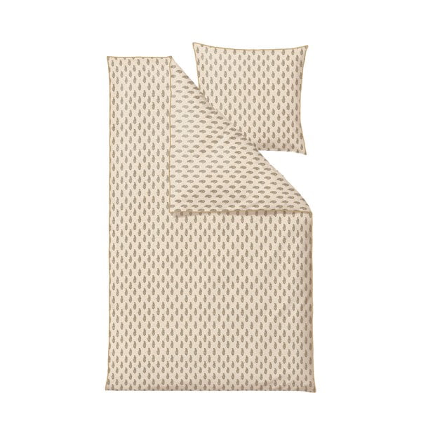 Бежово спално бельо от органичен памук 200x140 cm Boheme - Södahl
