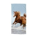 Синя-кафява детска кадифена плажна кърпа 75x150 cm Free – Good Morning