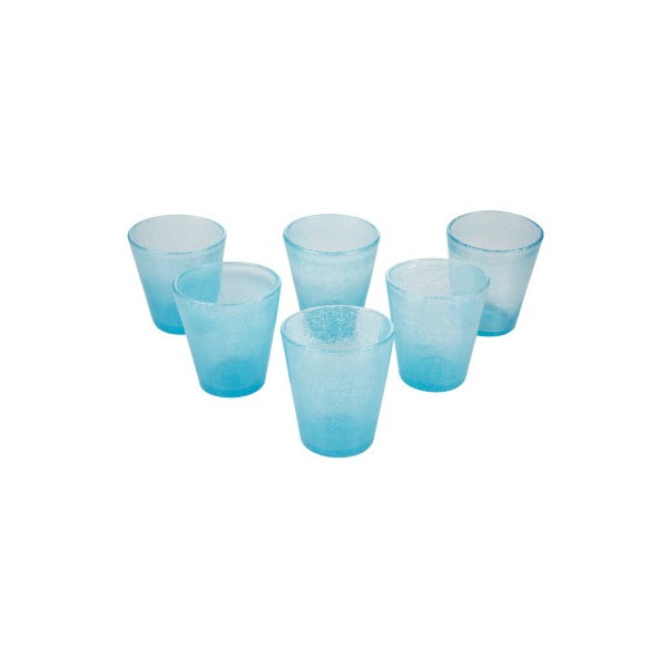 Sada 6 modrých sklenic Kaleidos Lux, 300 ml