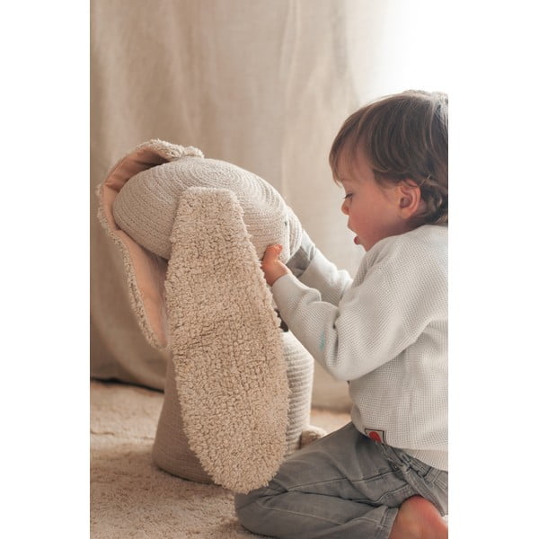 Кремава текстилна детска кошница за играчки ø 25x30 cm Rita the Rabbit – Lorena Canals-image-3