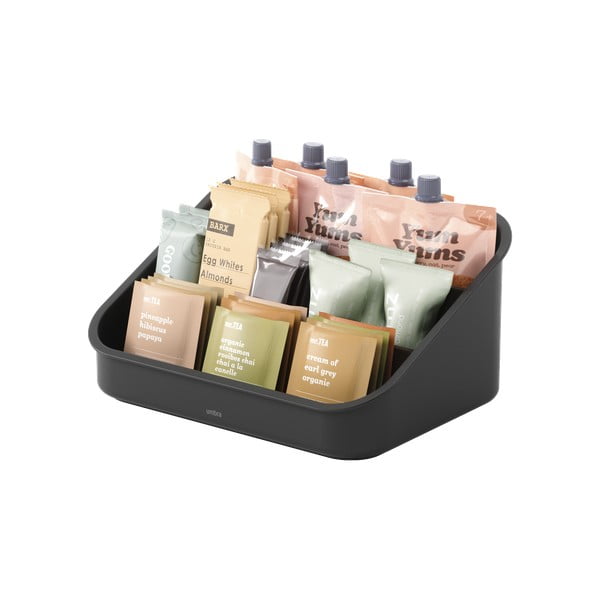 Черен органайзер за козметика за баня от рециклирана пластмаса Bellwood – Umbra-image-4