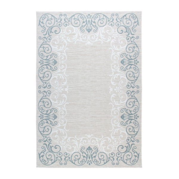 Světle modrý koberec Eko Rugs Bone, 80 x 150 cm