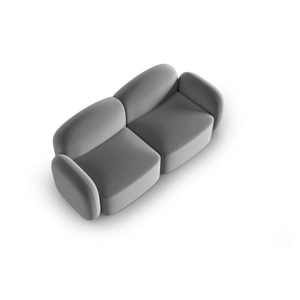 Сив кадифен диван 194 cm Blair - Micadoni Home-image-3