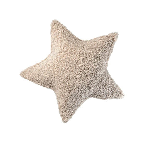 Светлокафява детска възглавница за диван от букле Star – Wigiwama