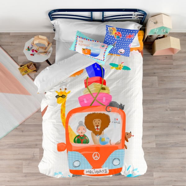 Детска памучна завивка и възглавница Van, 140 x 200 cm - Mr. Fox