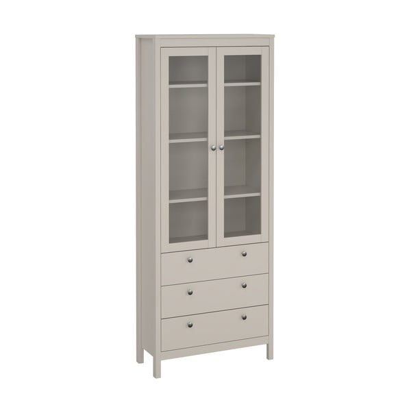 Сиво-бежова витрина 78x199x33 cm Madrid – Tvilum-image-4