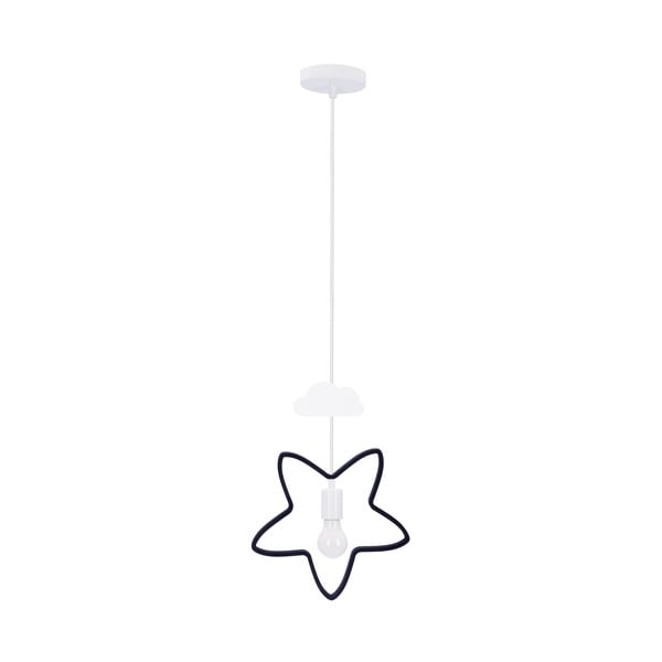 Черно-бяла детска лампа с метален абажур Single - Candellux Lighting