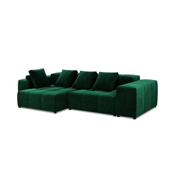 Ъглов диван от зелено кадифе (променлива) Rome Velvet - Cosmopolitan Design-image-2