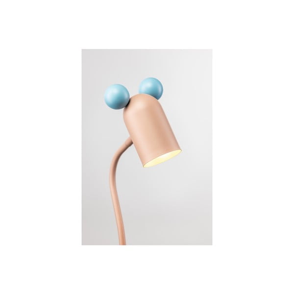 Светлосиньо-розова настолна лампа с метален абажур (височина 50 см) Mouse - GTV-image-4