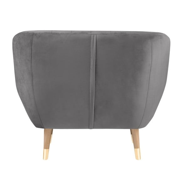 Кресло от сиво кадифе Benito - Mazzini Sofas-image-3