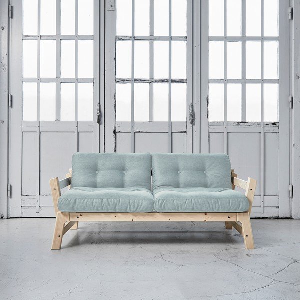 Rozkládací pohovka Karup Step Natural/Sky Blue-image-1
