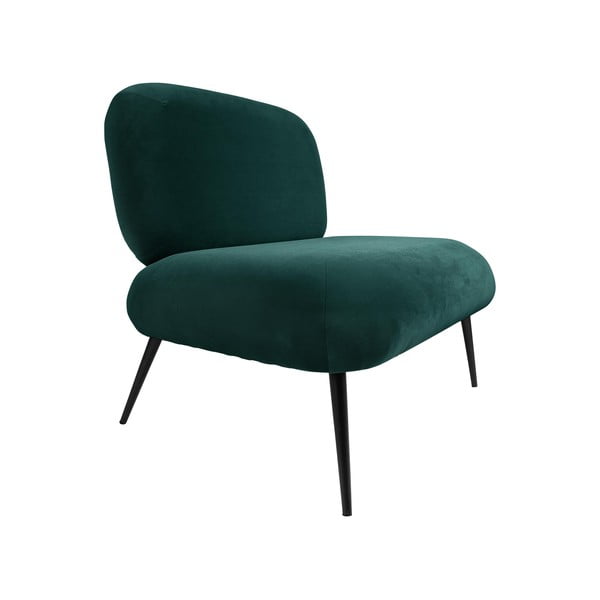 Тъмнозелено кадифено кресло Puffed - Leitmotiv