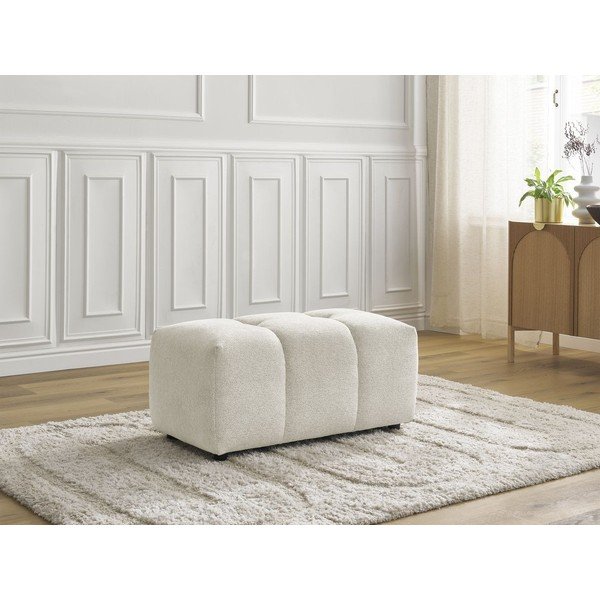 Бяла шенилова табуретка Roxelane – Bobochic Paris-image-1