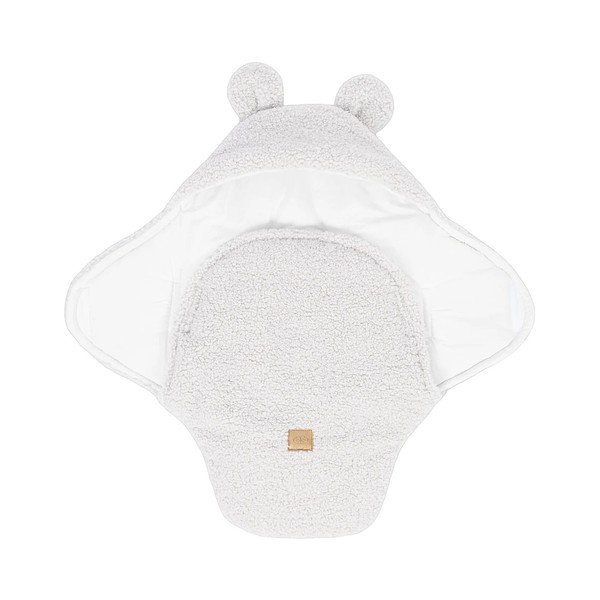 Бебешко одеяло от шерпа в цвят слонова кост 45x80 cm – Meowbaby-image-2