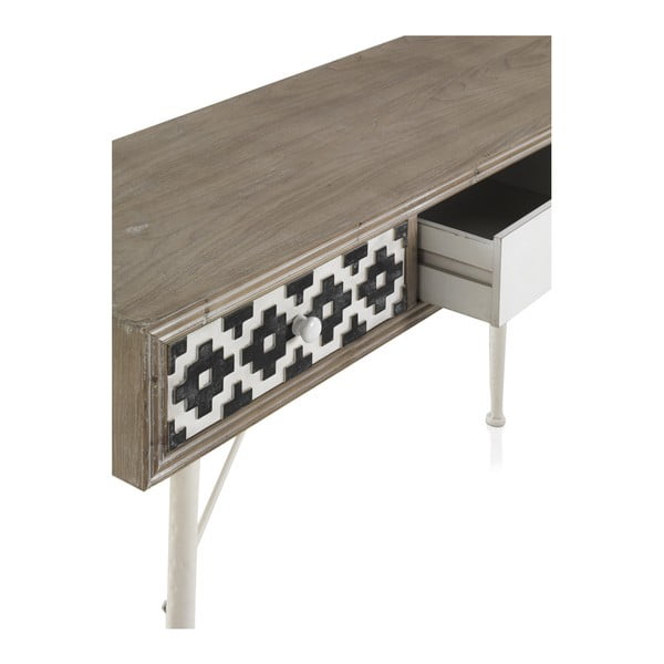 Конзолна маса Rustico с черно-бели детайли и три чекмеджета Geometric - Geese-image-1