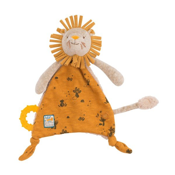 Жълта подложка за спане Lion - Moulin Roty