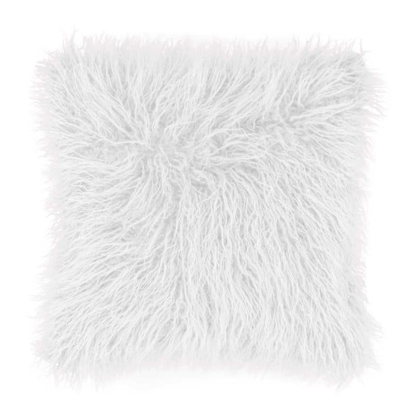 Бяла кожена възглавница от мохер, 45 x 45 cm - Tiseco Home Studio